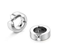 Zense - Boucles d'oreilles argentées homme arceau sans perçage oreilles ZE0069-A