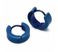 Zense - Boucles d'oreilles bleues pour homme en arceau ZE0068