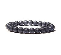 ZENSE - Bracelet ajustable homme perles noires en lave volcanique ZB0341-A