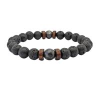 ZENSE - Bracelet ajustable homme perles noires lisses magma et onyx ZB0342-A
