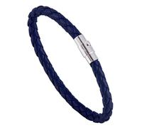 Zense - Bracelet En Cuir Tressé Pour Homme De Couleur Bleue Marine Zb0356