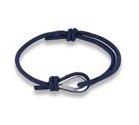 Zense - Bracelet Bleu Marine Pour Homme Avec Boucle Acier Zb0373