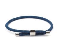 Zense - Bracelet bleu pour homme en corde tressée ajustable ZB0369