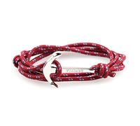 ZENSE - Bracelet cordon ancre marine ajustable ZB0317, Rouge