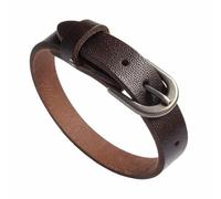 ZENSE - Bracelet cuir ajustable homme, marron, boucle de ceinture acier ZB0396