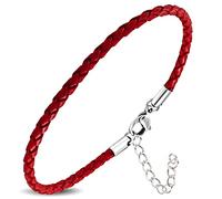 ZENSE - Bracelet cuir fin rouge pour homme et réglable par extension ZB0377