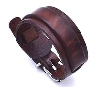 Zense - Bracelet De Force Pour Homme En Cuir Ajustable Marron Zb0322