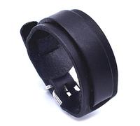 ZENSE - Bracelet de force pour homme en cuir ajustable noir ZB0336-A