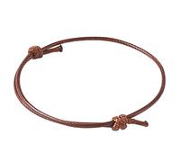 Zense - Bracelet Fin Marron Pour Homme En Corde Cirée Ajustable Zb0363
