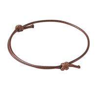 Zense - Bracelet fin marron pour homme en corde cirée ajustable ZB0363