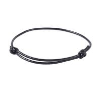 Zense - Bracelet fin noir pour homme en corde cirée ajustable ZB0360
