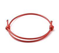 Zense - Bracelet Fin Rouge Pour Homme En Corde Cirée Ajustable Zb0361