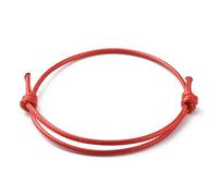 Zense - Bracelet fin rouge pour homme en corde cirée ajustable ZB0361