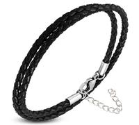 Zense - Bracelet Homme En Cuir Noir Double Enroulement Zb0239