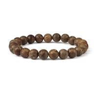 Zense - Bracelet homme perles bois naturel extensible ZB0359
