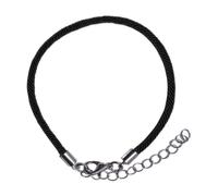 Zense - Bracelet noir pour homme en corde ajustable ZB0366
