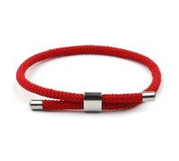 Zense - Bracelet rouge pour homme en corde tressée ajustable ZB0368