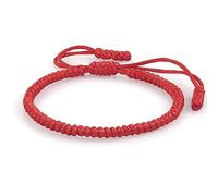 ZENSE - Bracelet tibétain rouge tressé ajustable pour homme ZB0365