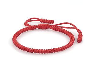 ZENSE - Bracelet tibétain rouge tressé ajustable pour homme ZB0365