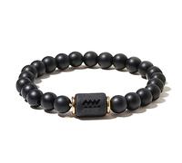ZENSE - Bracelet zodiaque noir étirable homme avec perles Onyx