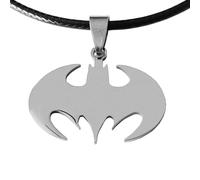 ZENSE - Collier avec pendentif chauve-souris, style super-héros, inspiré de l’univers Comics, avec côté brillant et côté brossé ZP0259