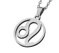 ZENSE - Collier zodiaque Lion pour homme ZP0238-A, diamètre 2 cm, avec chaîne