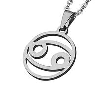 ZENSE - Collier zodiaque pour homme, diamètre 2 cm, avec chaîne, ZP0237, Cancer