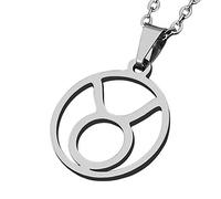 ZENSE - Collier zodiaque Taureau pour homme ZP0235-A, diamètre 2 cm, avec chaîne