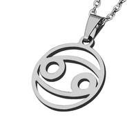 Zense - Pendentif zodiaque Cancer pour homme ZP0237 - Avec chaîne 51 cm