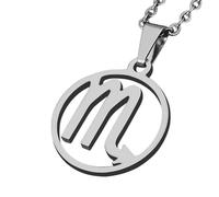 Zense - Pendentif zodiaque Scorpion pour homme ZP0241 - Avec chaîne 51 cm