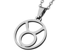 Zense - Pendentif zodiaque Taureau pour homme ZP0235 - Avec chaîne 51 cm