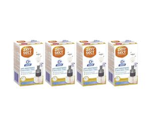 ZEN'SECT Lot de 4 recharges liquides 0% Insecticide 45 Nuits