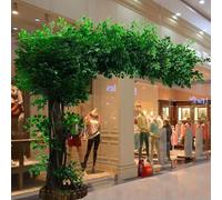 ZenSeFarin Arbre Artificiel de Banian Vert | Arbre à Souhaits Artificiel Banian | Similitude Réaliste | Décoration Intérieure/Extérieure pour Maisons,Jardins & Hôtels,Extended-1.5x1m/4.9x3.2ft