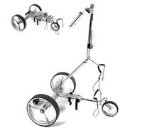 ZenSeFarin Chariot De Golf électrique à 3 Roues - Léger,Pliable Et Rangeable dans Le Coffre De La Voiture,Capacité Charge 30 Kg,Chariot Golf à Pousser Et Tirer avec Réglage La Vitesse 1 à 9