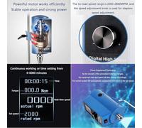 ZenSeFarin Homogénéisateur Emulsionneur Dispersion Mixer Lab High Speed Homogenizador 2000~22000rpm,LCD Display with Timer,pour Les cosmétiques/Aliments/peintures,12G
