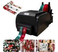 ZenSeFarin Imprimante Ruban Numérique, Machine d'impression à Ruban Satiné,Imprimante D'étiquettes,Machine d'impression à Estampage à Chaud pour L'emballage,Prend en Charge Plus 50 Langues,Doublerow