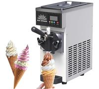 ZenSeFarin Machine à Crème Glacée Commerciale Douce avec Pré-Refroidissement Et Nettoyage Automatique, Panneau LCD Rendement 4-5kg/H, Idéal pour Les Restaurants Et Les Cafés,Cream