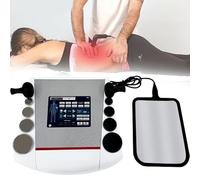 ZenSeFarin Machine De Thérapie par Ondes De Choc Extracorporelles 448khz avec Plaque Négative Et 8 Têtes De Travail,4 Modes Réglables/10 Appareils De Diathermie De Thérapie Corporelle 60x39x26 Cm