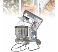 ZenSeFarin Mélangeur électrique sur Socle Cuisine,Mélangeur à Gâteau Multifonction à 3 Vitesses,Mélangeur Alimentaire 5L/7L/10L pour Cuisson avec Bol,Batteur,Crochet Pétrisseur,Silver-7L