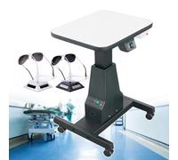 ZenSeFarin Table à Instruments Motorisée,Table élévatrice D'optométrie,Chariot Médical Dentaire,Hauteur Réglable 25,59 à 32,28 Pouces,Table Travail Motorisée pour Lunettes Optiques Black