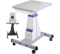 ZenSeFarin Table D'optométriste Motorisée,Bureau D'instruments Ophtalmiques électriques avec Tiroir,Hauteur Réglable 65 à 82 Cm,Capacité De Charge 75 Kg pour Magasins D'optométrie White