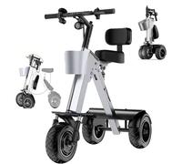 ZenSeFarin Trottinette électrique Pliable pour Adultes,Tricycle électrique Portable Et Léger avec Batterie Amovible 36 V 10ah,Marche Arrière Et Interrupteur à Clé,Aide à La Mobilité De Voyage