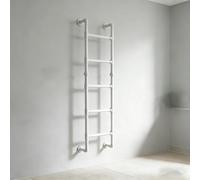 ZENSTYW Blanc Échelle De Sortie d'urgence,Échelle Murale À 5 Marches,Capacité Charge 150kg,pour Puits De Fenêtre,Échelles d'escalade Intérieures Et Extérieures(155cm/61in)