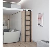 ZENSTYW Échelle Murale pour Lit Superposé,Échelle De Sortie d'urgence Robuste pour Puits De Fenêtre,Capacité De Charge De 150kg,Échelles d'escalade Intérieures Et Extérieures(2.5m/8.2ft)