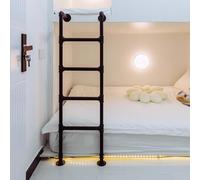 ZENSTYW Échelles Murales pour Loft,Industrielle Noir Échelle De Sortie d'urgence,Échelle De Sortie pour Fenêtre De sous-Sol,pour Grenier,Dortoir(100cm/39.4in)