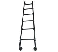 ZENSTYW Escabeau De Lit Superposé À Montage Mural,Échelle De Secours Métallique De Niveau 6,Échelle De Lit Mezzanine pour Intérieures,Dortoir(180cm/5.9ft)