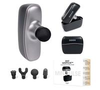 ZENT Mini Pistolet de Massage sans fil - Massage Gun avec Capteur de Pression, 4 Têtes e Étui, 10 Niveaux d’Intensité, 2200 Percussions/Min, Appareil de Massage Silencieux pour Voyage, Noir