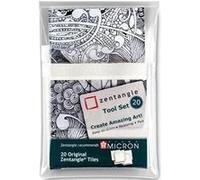 Zentangle Lot de 20 carreaux originaux Zentangle 89 x 89 mm