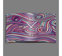 Zentangle Ornements multicolores Horloge murale design moderne horloges murales silencieuses pas de tic-tac dixtime 3DS-0144