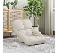 Zentexion Fauteuil réglable en velours crème avec dossier multi-positions pour salon, chambre à coucher, jeux, yoga et méditation, rembourré, pliable, confortable, design moderne, léger, facile
